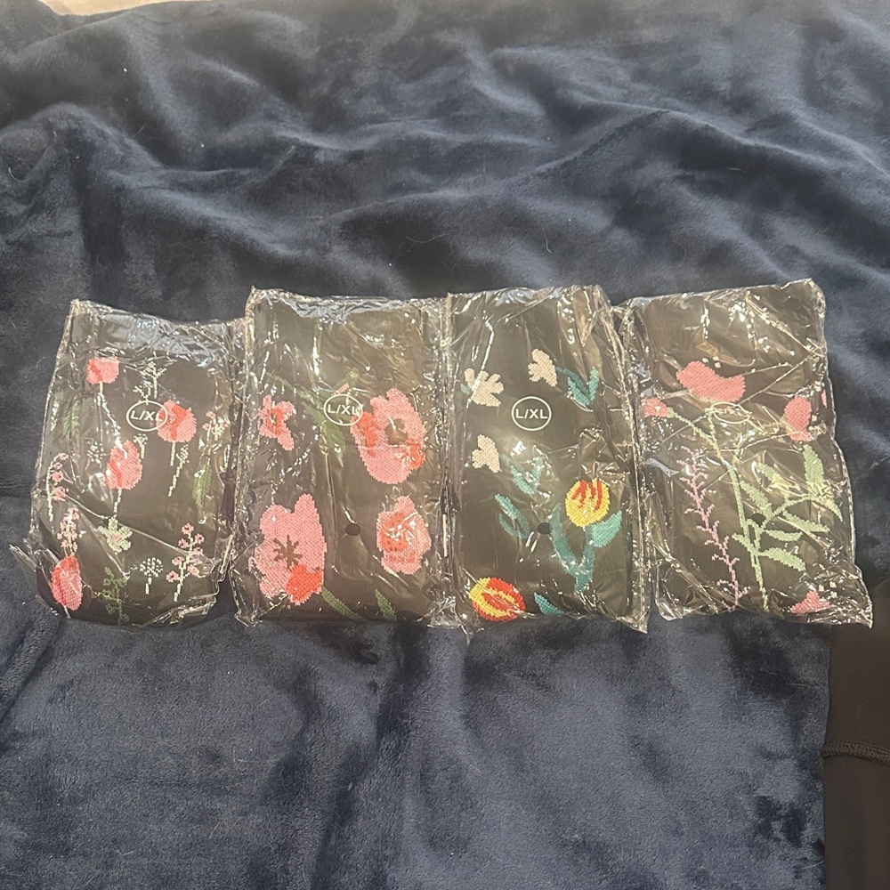 Floral compression socks Set of 4